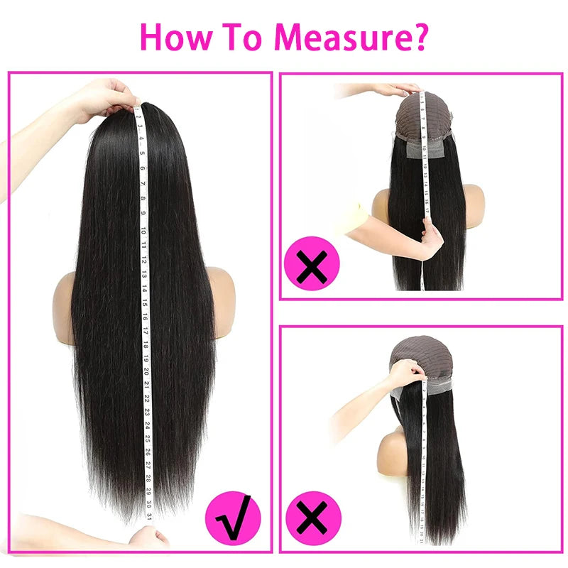 100% Malaysian Bone Straight Lace Front Wig | 30 Inch 13x4 13x6 Pre-Plucked Remy Human Hair