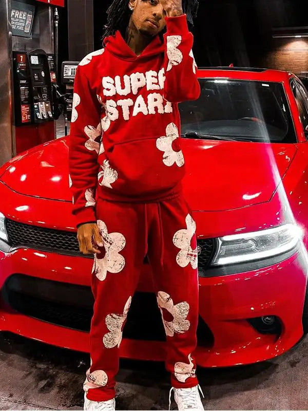 Men's Letter Print Zip-Up Hooded Sweatshirt – Hip Hop Loose Street Casual Jacket