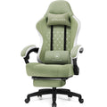 GTPLAYER Ergonomic Gaming Chair – Fabric Surface, Spring Seat Cushion & Linked Armrests, Desk Chair