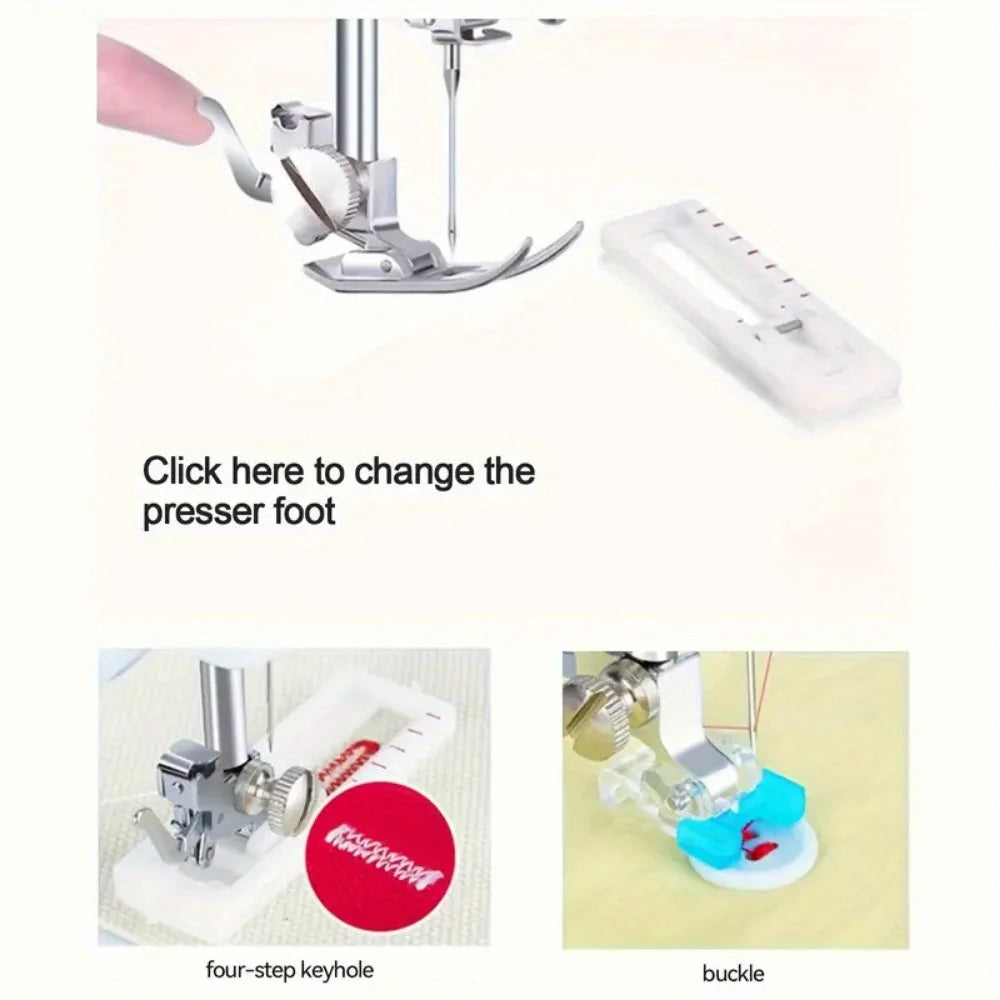 Electric Sewing Machine with Extension Table & 12 Built-In Stitches
