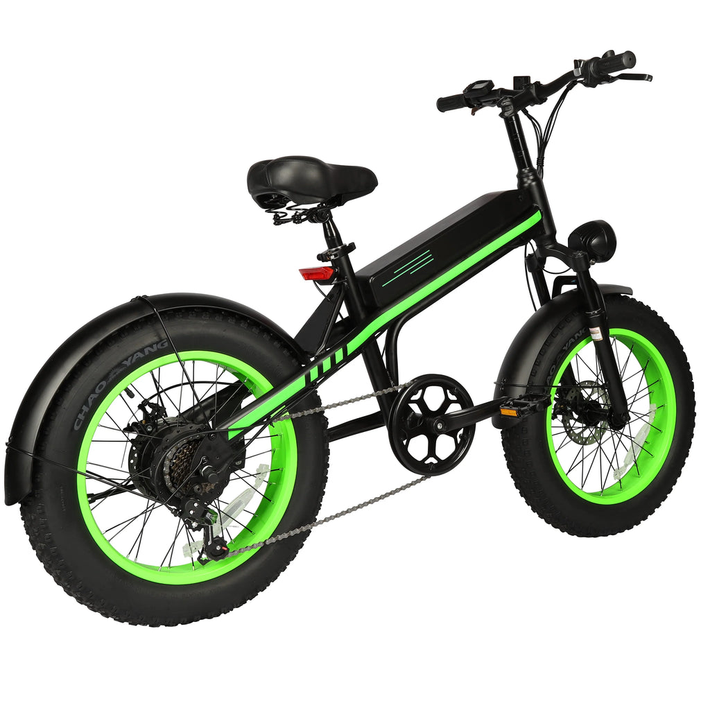 500W Fat Tire Electric Mountain & City Bike — 36V 10Ah 20" Removable Battery Adult E-Bike (USA Warehouse)