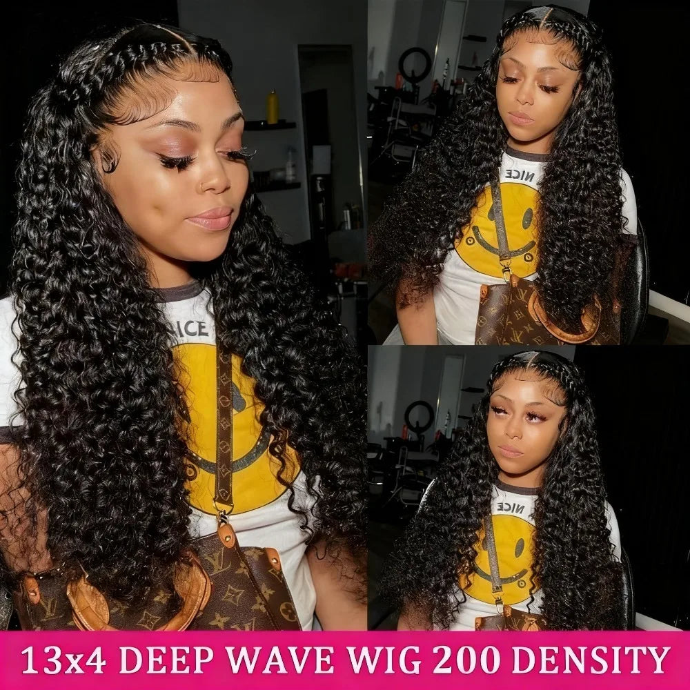 250 Density Lace Front Wig Human Hair 13x4 Jerry Curly Wigs for Women Pre Plucked with Natural Hair Brazilian Virgin