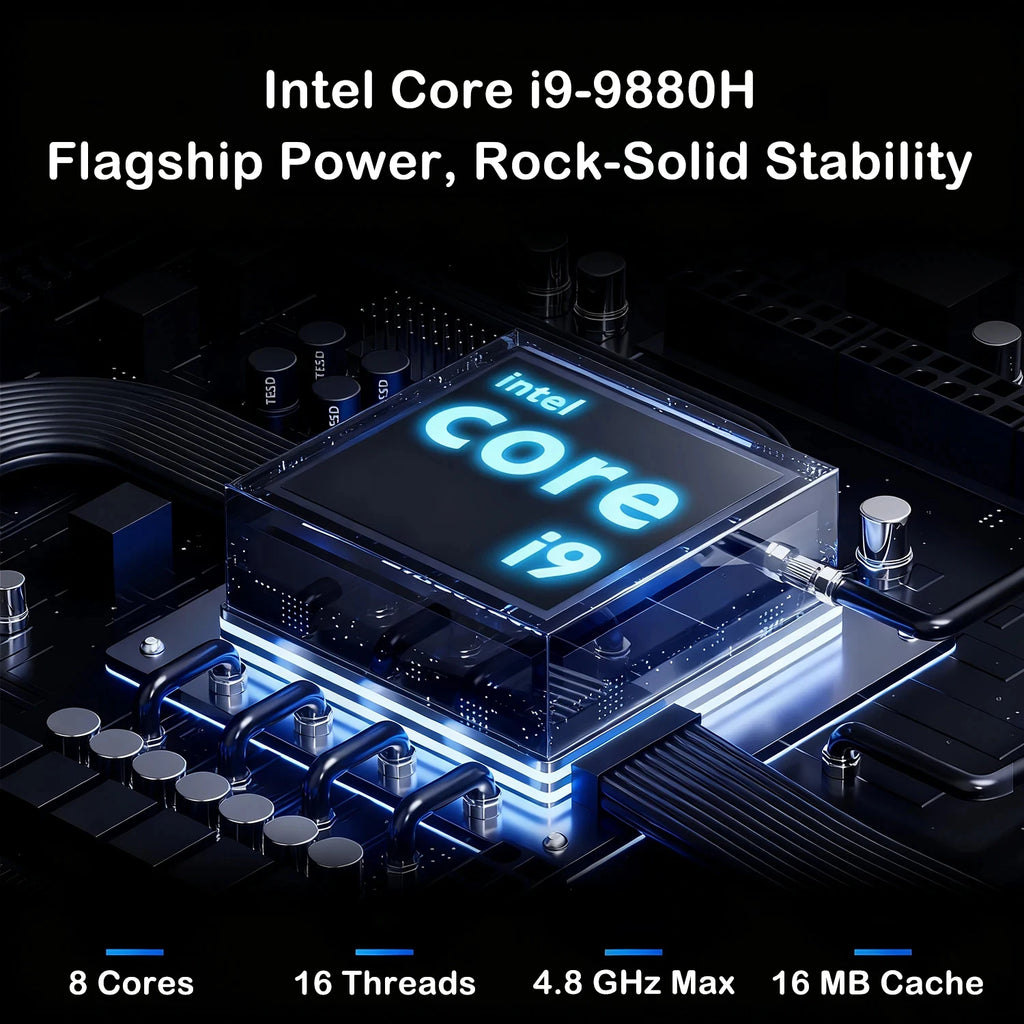 17" Intel Core i9-9880H Gaming Laptop – Up to 32GB DDR3, 2TB SSD, Fingerprint, Windows 11 Pro