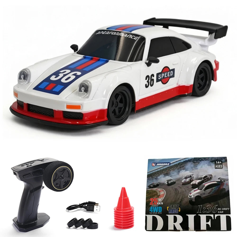 1:36 4WD Mini RC Off-Road Crawler Car with LED Lights – Remote Control Toy for Kids & Adults