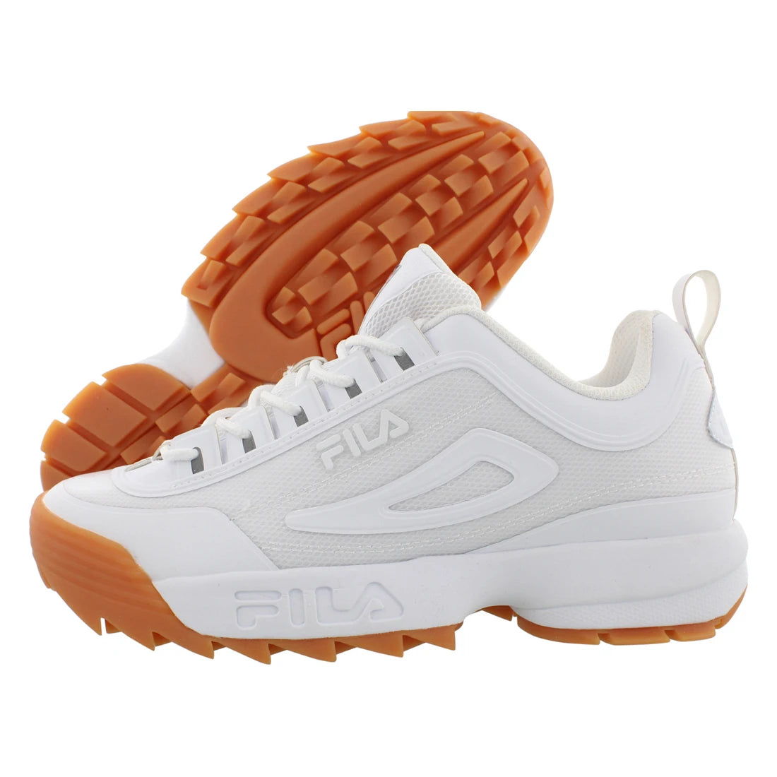 Men's Low Top Lace-Up Sneakers — Lightweight Mesh All-Season Walking Shoes in White