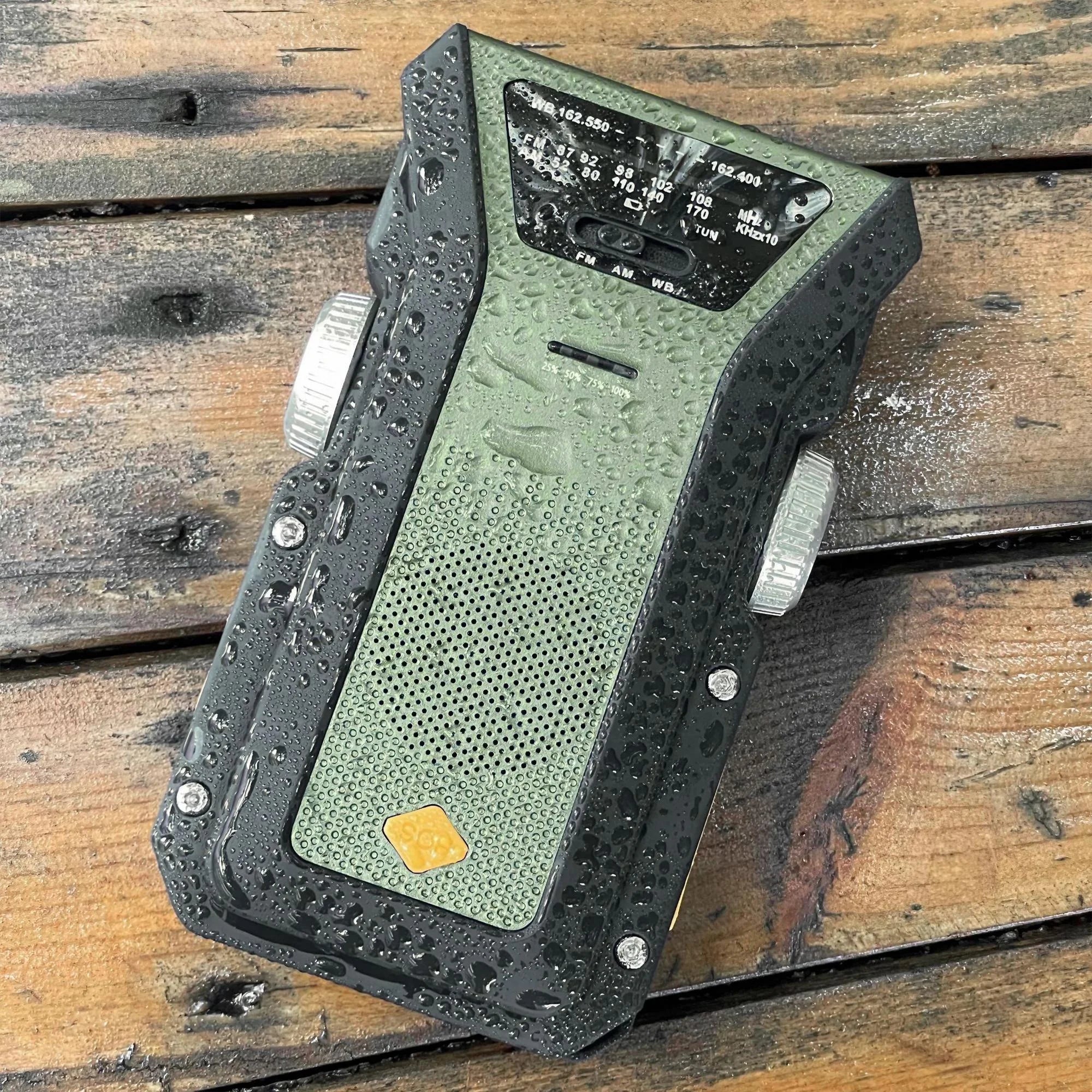 Emergency Weather Radio — FM/AM/WB, Hand Crank Solar, 2000mAh Power Bank & LED Flashlight