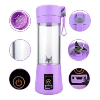 Mini Portable USB Rechargeable Blender – 6-Blade Personal Smoothie Maker for Travel & Home