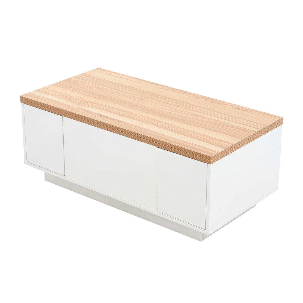 Modern coffee table with double lifting mechanism, hidden storage-load capacity up to 50 kg-residential furniture