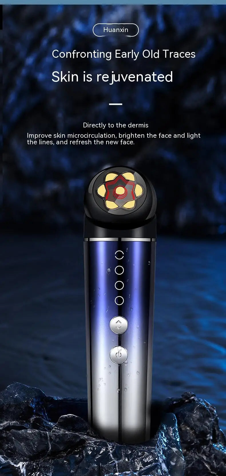RF Skin Tightening Beauty Device – Microcurrent, Red Light Therapy & Heat Anti-Wrinkle Face Lifting Tool