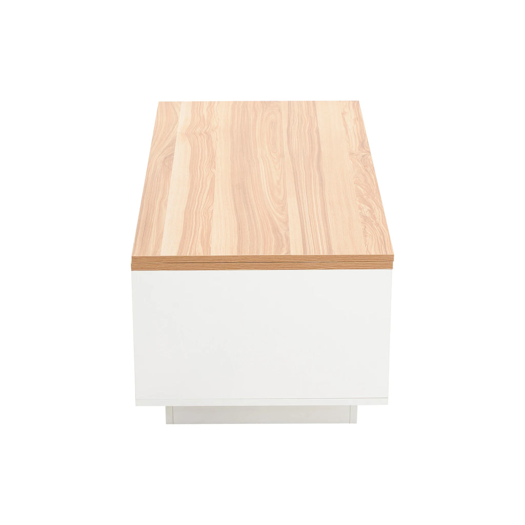 Modern coffee table with double lifting mechanism, hidden storage-load capacity up to 50 kg-residential furniture