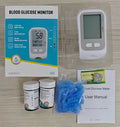 Blood Glucose Monitor Kit – Tri-Color Backlight Glucometer with 50 Test Strips, Lancets & Lancing Device for Diabetes Home Use
