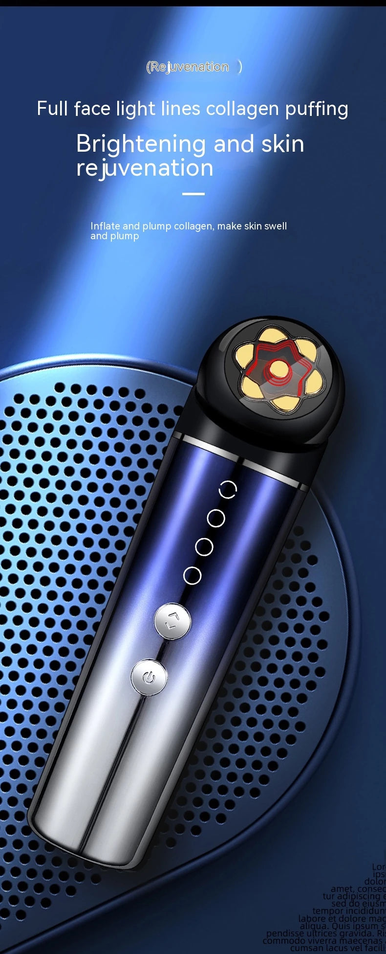 RF Skin Tightening Beauty Device – Microcurrent, Red Light Therapy & Heat Anti-Wrinkle Face Lifting Tool