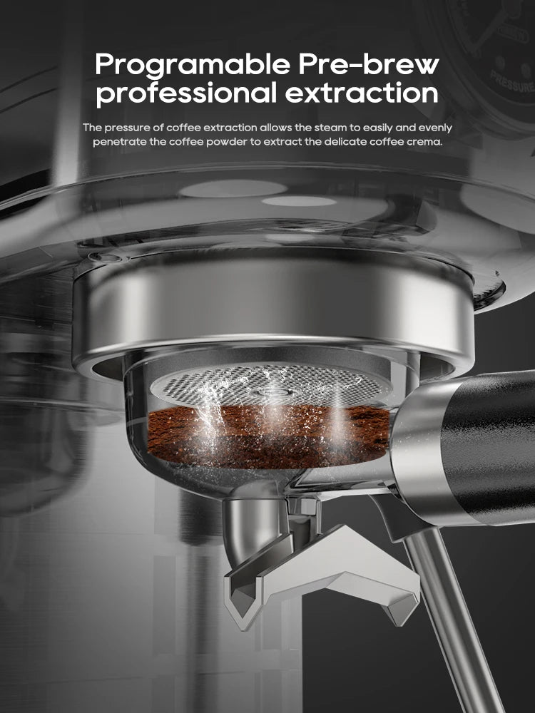 Barista-Level Espresso at Home — HiBREW H10B 20-Bar Semi-Automatic Espresso Machine | Temperature Control, Hot & Cold, Slim Design