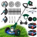Cordless Weed Trimmer & Lawn Mower | Telescopic Handle, CE Certified, Ideal for Courtyards & Gardens