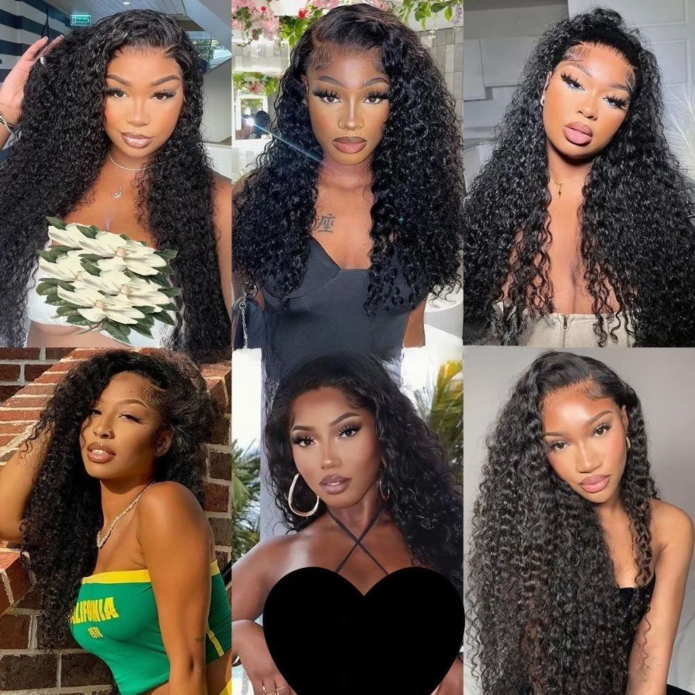 250 Density Lace Front Wig Human Hair 13x4 Jerry Curly Wigs for Women Pre Plucked with Natural Hair Brazilian Virgin