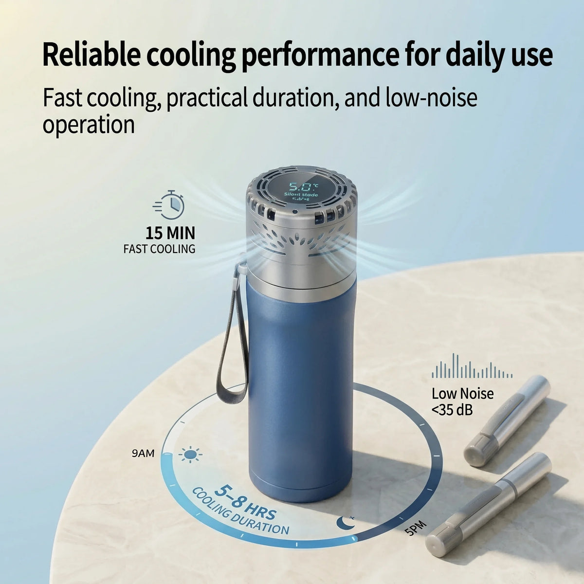 Insulin Cooler Box Mini Fridge – 30H Travel Med Cold Storage with Digital Temp Control for 6 Insulin Pens