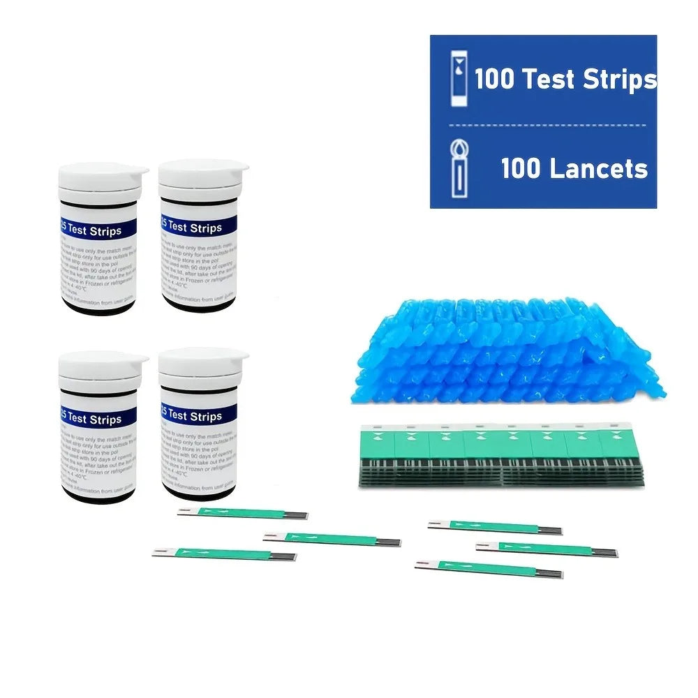 VGM04 Blood Glucose Monitor Kit – No-Code Accurate Glucometer with 50 Test Strips & 50 Lancets for Diabetes Management