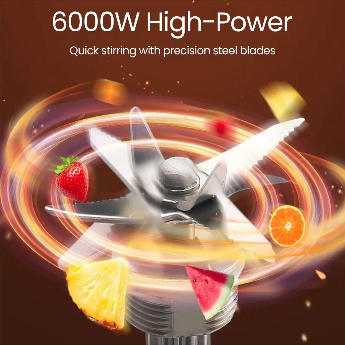 6000W Powerful Blender – 2.5L Container, Ice, Nut & Fruit Smoothie Maker, Food Processor