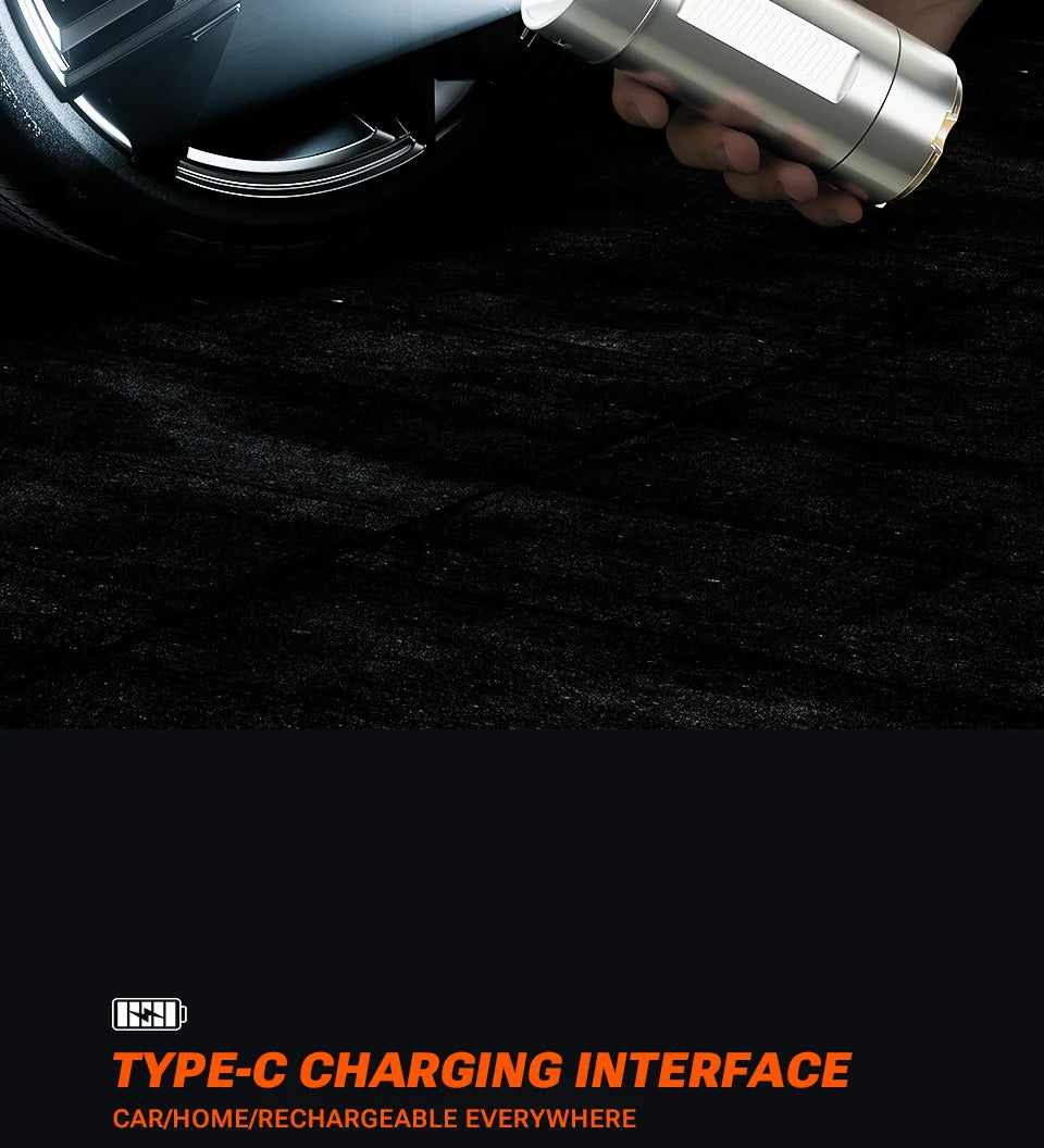 Cordless Car Vacuum – Removable Battery & Light