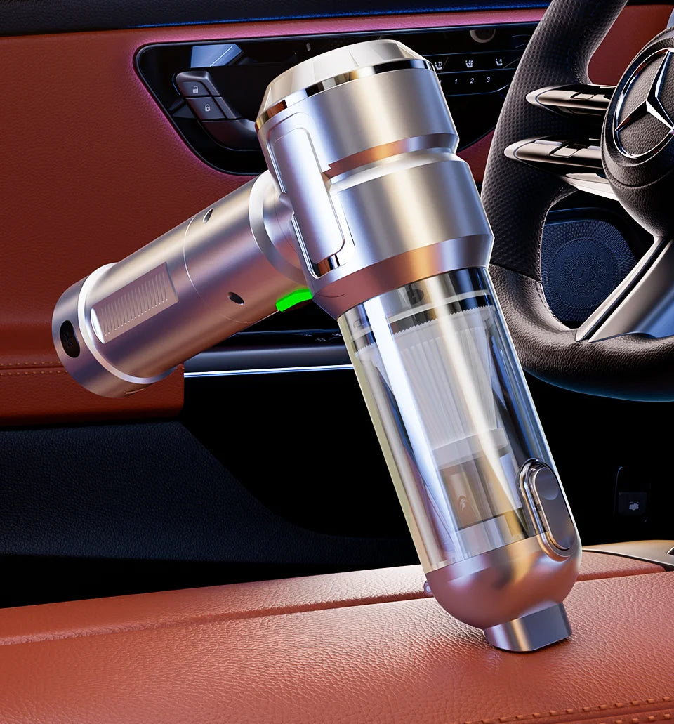 Cordless Car Vacuum – Removable Battery & Light