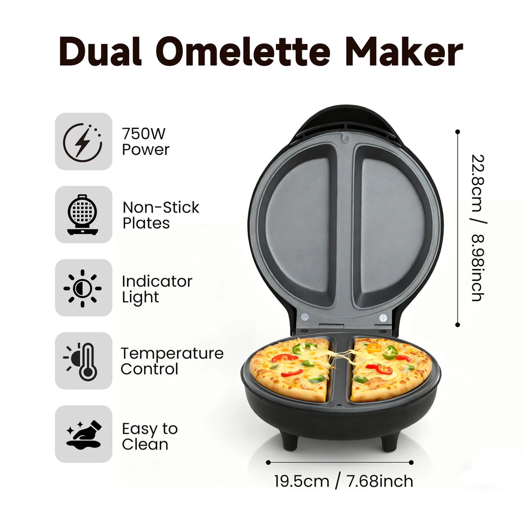 SUPERLEX 750W Electric Omelette & Bread Maker – Non-Stick, Multi-Function with Smart Light Indicator