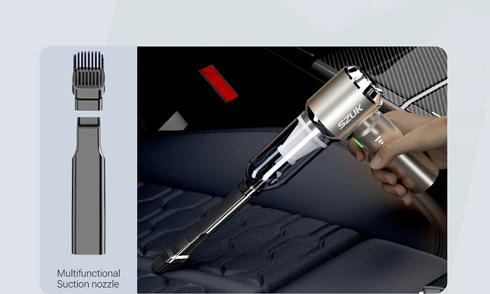 SZUK Mini Wireless Car Vacuum Cleaner — 985,000Pa HEPA Wet & Dry Handheld Portable Vacuum