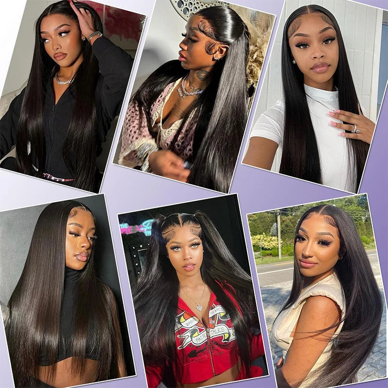 100% Malaysian Bone Straight Lace Front Wig | 30 Inch 13x4 13x6 Pre-Plucked Remy Human Hair
