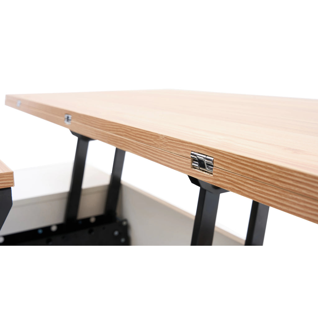 Modern coffee table with double lifting mechanism, hidden storage-load capacity up to 50 kg-residential furniture