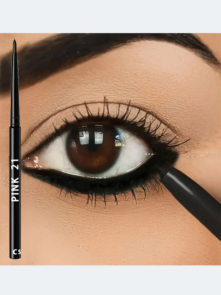 3-Pack Waterproof Black Eyeliner Pencils — Smudge-Proof Long-Lasting