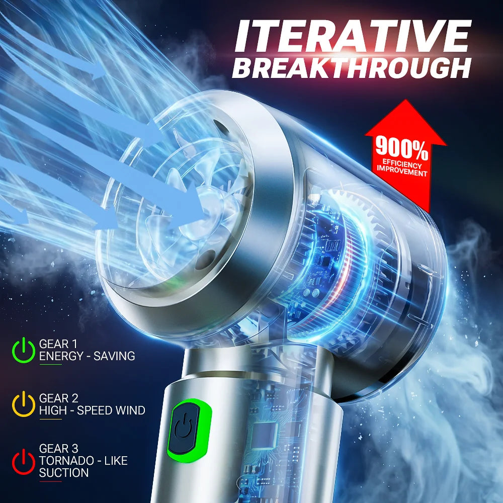 Cordless Car Vacuum – Removable Battery & Light