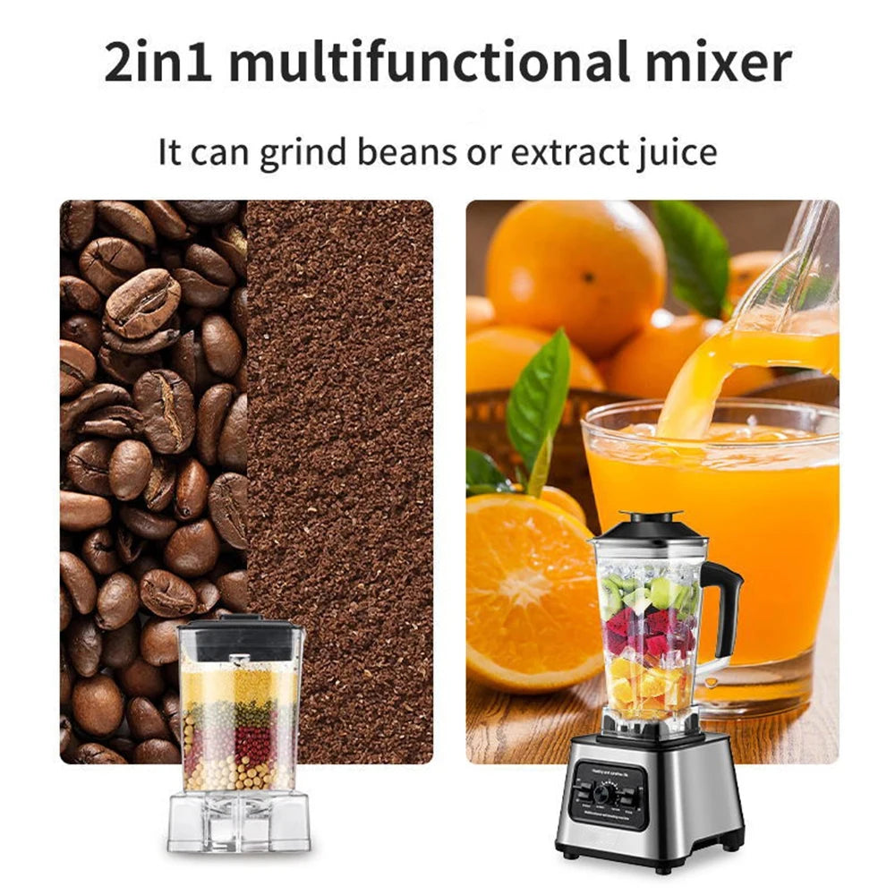 6000W Powerful Blender – 2.5L Container, Ice, Nut & Fruit Smoothie Maker, Food Processor