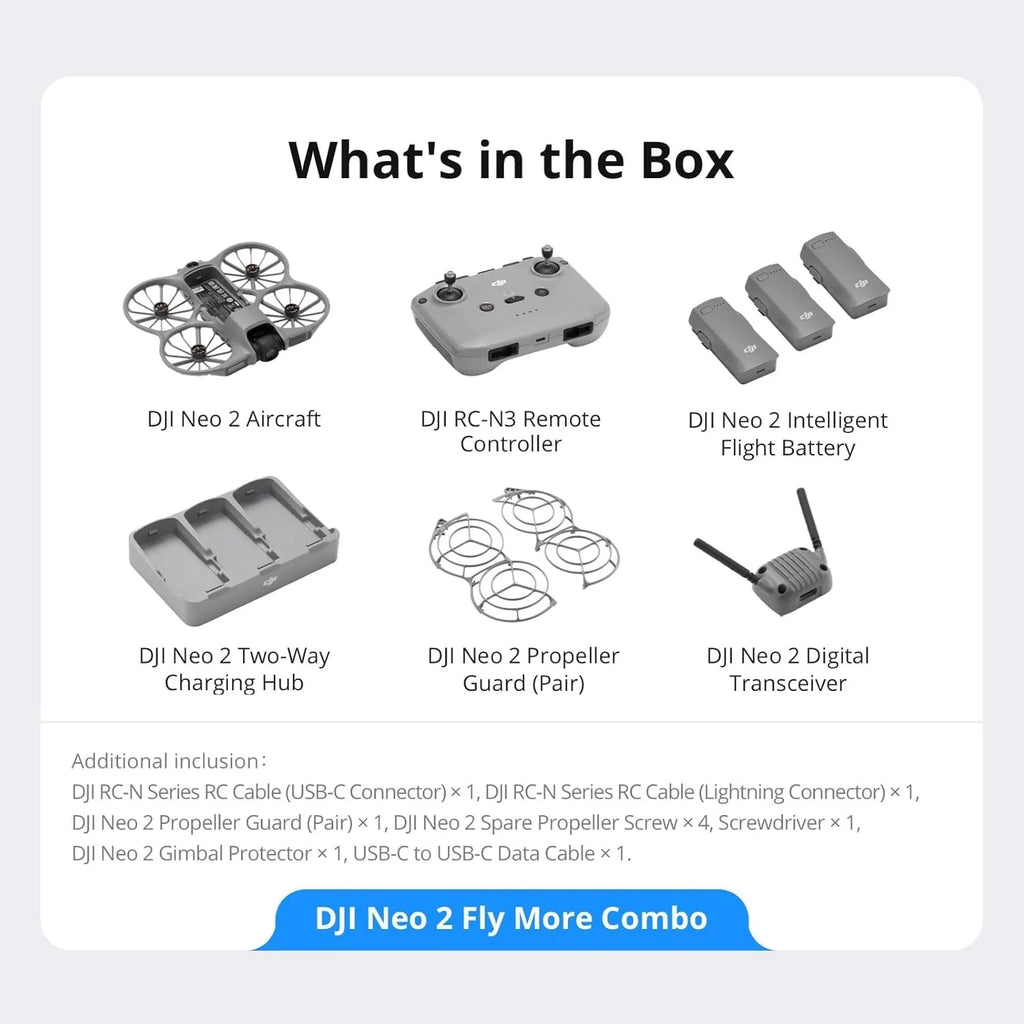 DJI Neo 2 Fly More Combo with RC-N3 & 3 Batteries