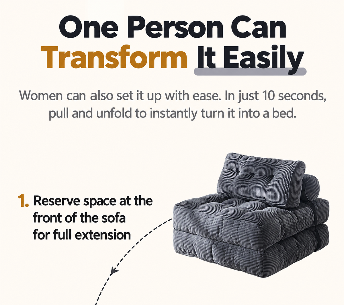 Single-Seat Folding Tatami Lounge Sofa