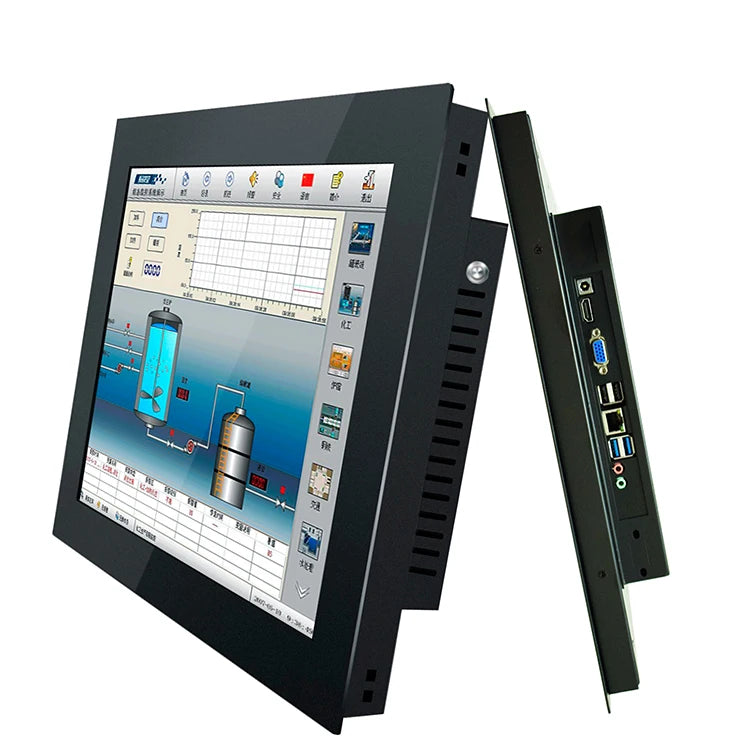 Balahome Industrial All-in-One PC – 10"/12"/15" Resistive Touch, Intel i5, Wi-Fi, RS232, Win10 Pro
