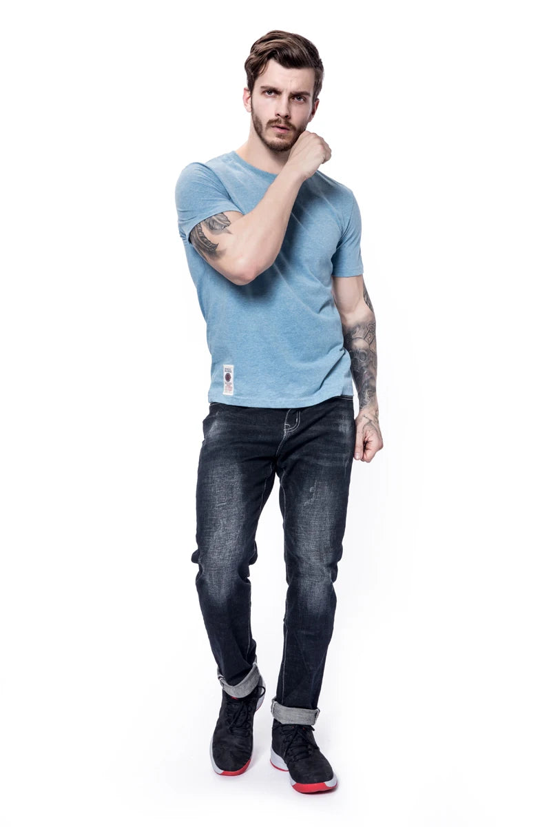 Men's Solid Color O-Neck Cotton T-Shirt — Everyday Essential Tee