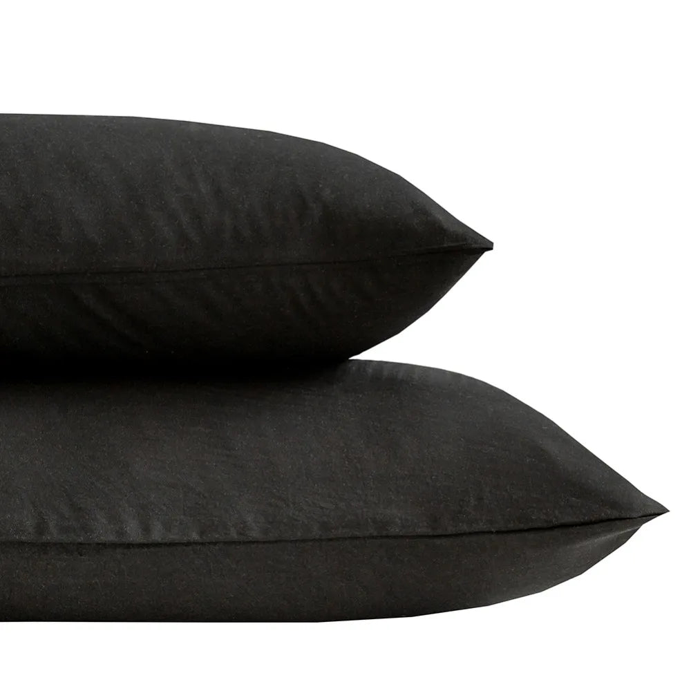 Black Microfiber Duvet Cover – King & Queen Size Comforter Cover with Pillowcase Option
