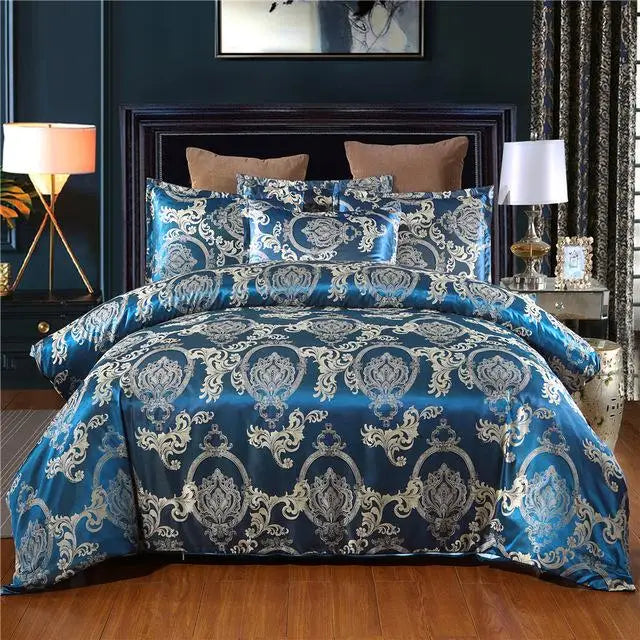 Silky Luxury Bedding Set | 2-3 Piece Duvet Cover & Bed Linens, Gold Colour, Queen & King Size