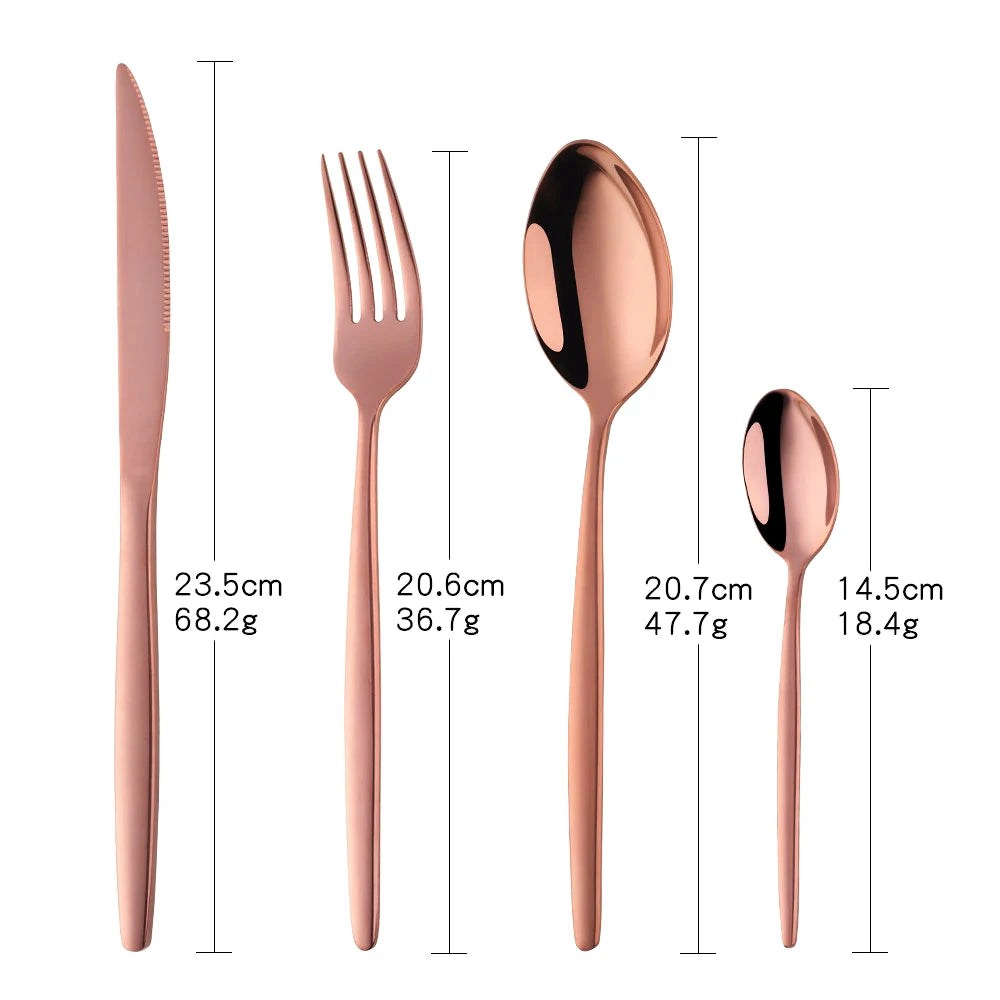 Stainless Steel Flatware – Rainbow, Gold & Color Options