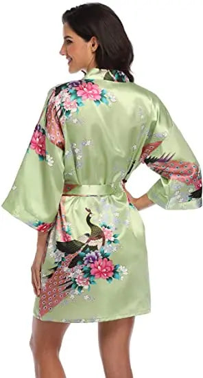 Women's Floral Rayon Kimono Robe | Sexy Lingerie Bath Gown Nightdress Oversize