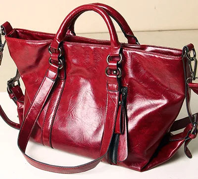Luxury Patent Leather Large Shoulder Crossbody Tote – Designer Travel Handbag for Women