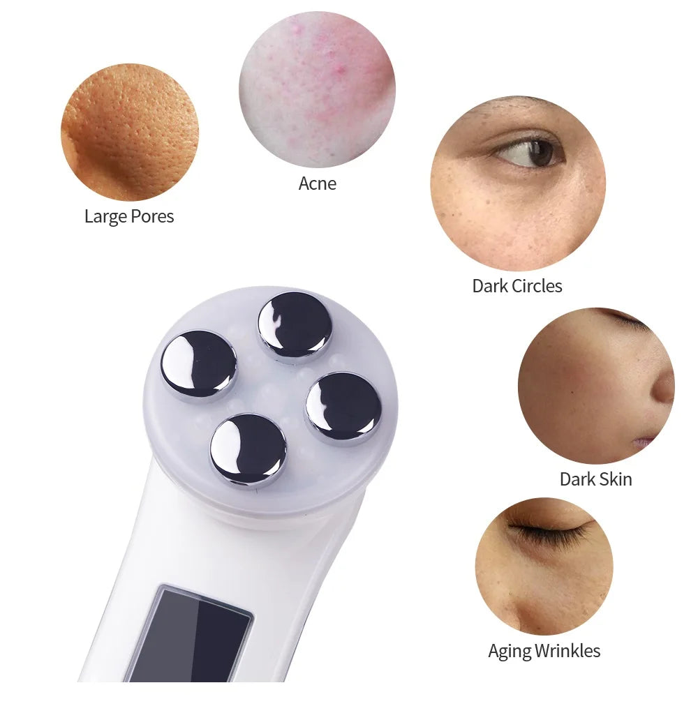 EMS Microcurrent Face Lifting Massager – LED Photon Rejuvenation Beauty Device