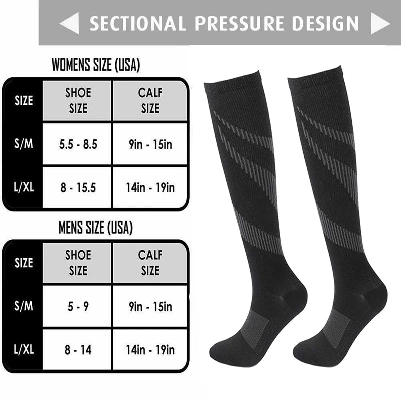 Men's Varicose Vein Compression Socks – Nurse, Sports, Cycling, Running & Diabetic Hiking Gift