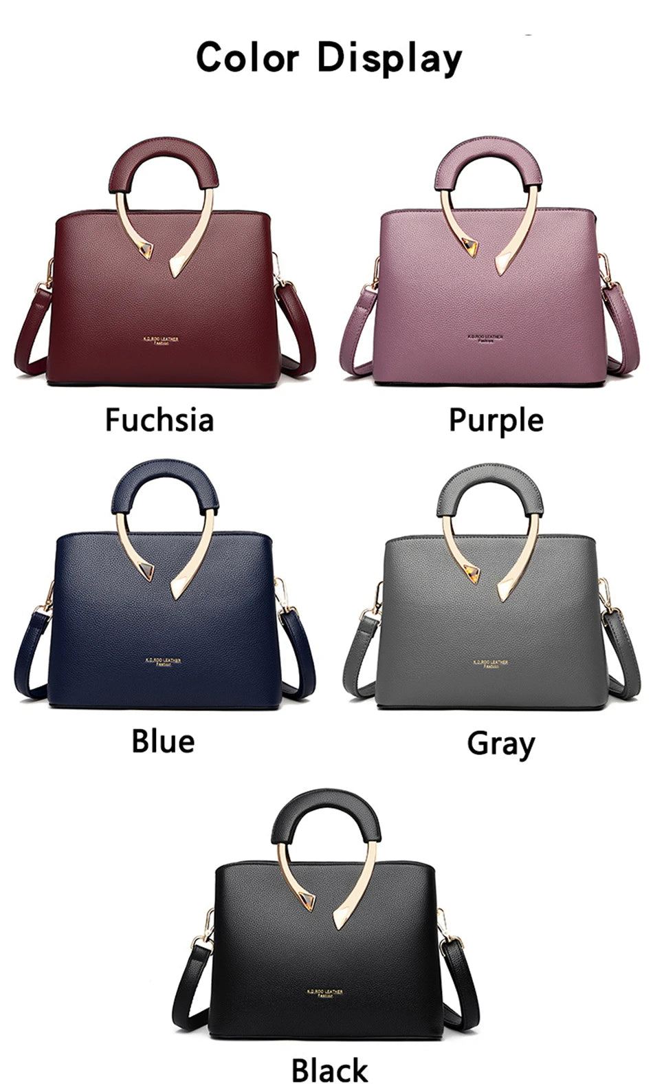 VANDERWAH Luxury Microfiber Leather Casual Tote Bag – Designer Shoulder Crossbody Handbag for Women