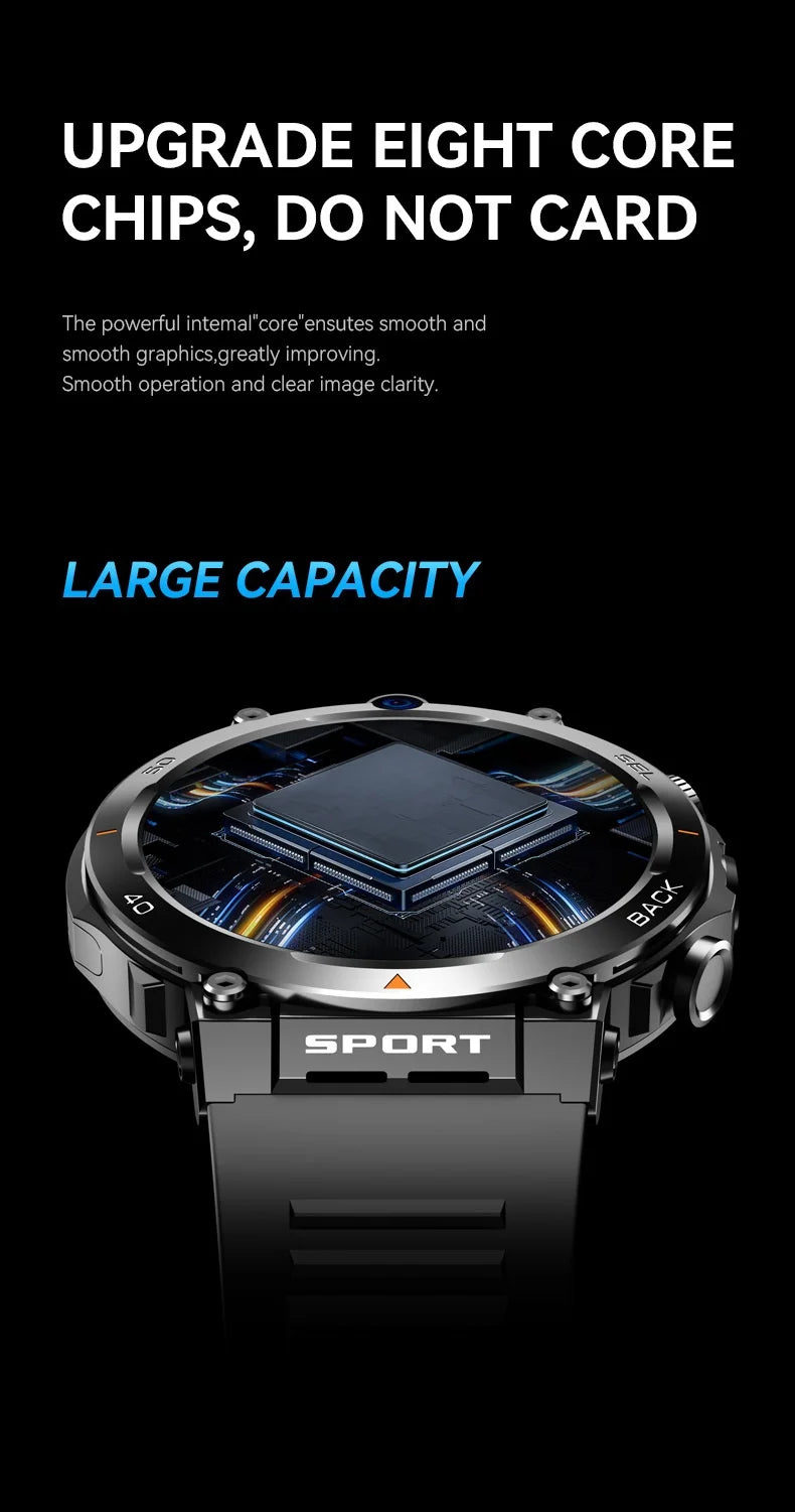 H10 4G Android Smart Watch | IPS Display NFC GPS Video Call Full Network Smart Bracelet