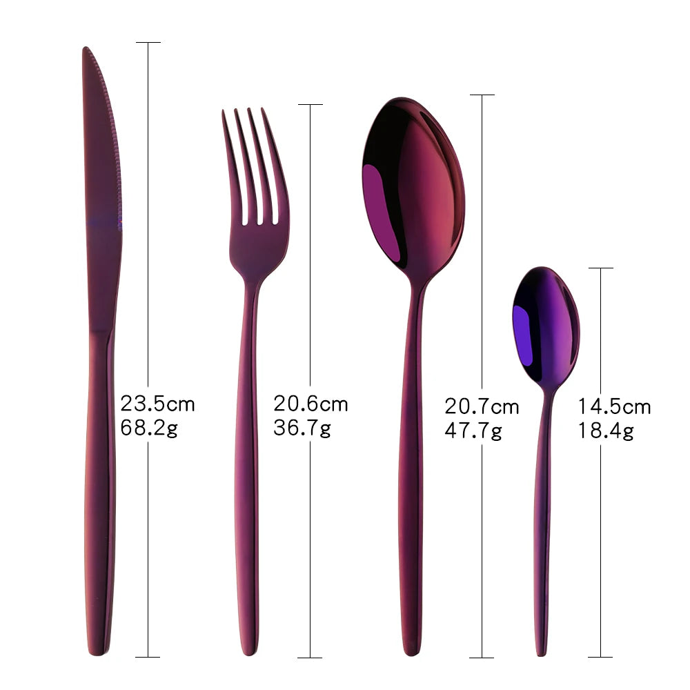 Stainless Steel Flatware – Rainbow, Gold & Color Options