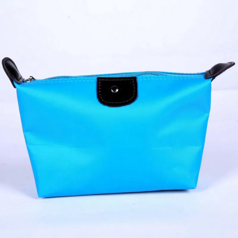 Colorful Waterproof Dumpling Cosmetic Bag – Mini Cute Toiletry Makeup Tote Purse for Women