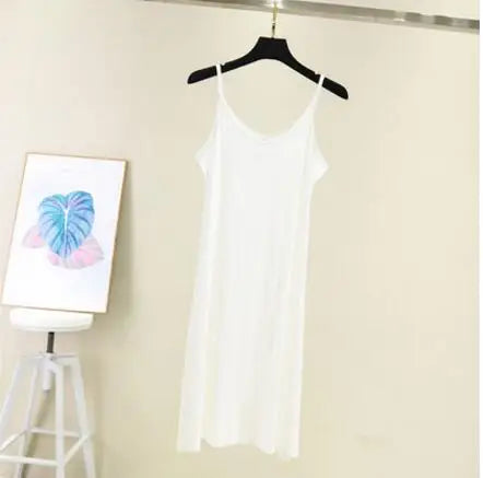 Modal Camisole Tank Dress — Casual Sexy O-Neck Beach Home Dress