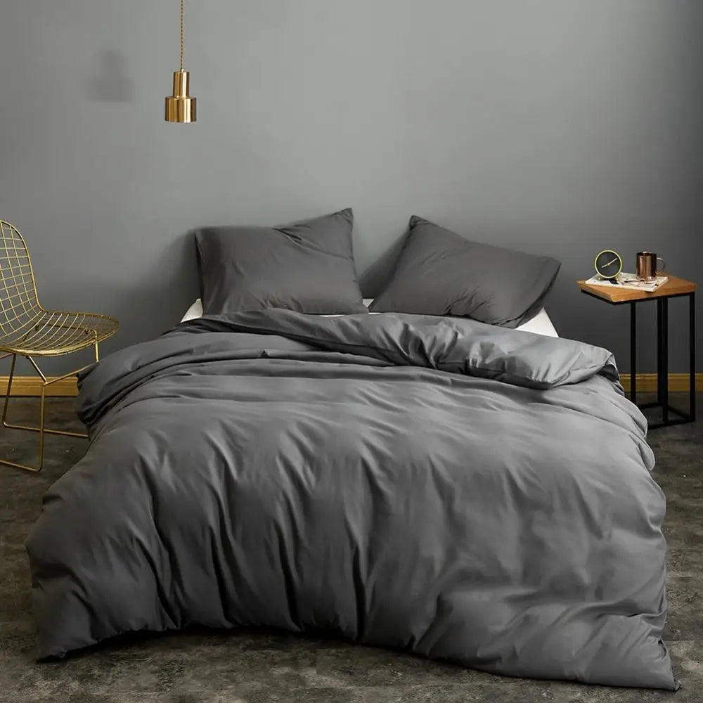 Pink Solid Color Quilt Cover for Girls | King Size 200x220cm, Duvet Cover Only (No Pillowcase)
