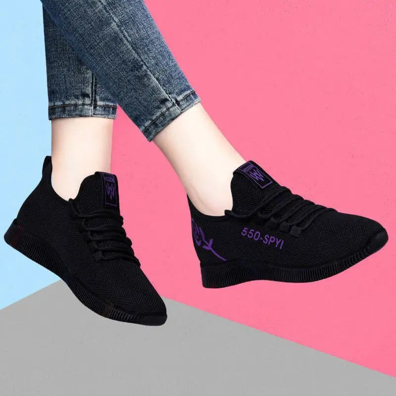 Women's Casual Slip-On Fashion Sneakers — Breathable Mesh Sports Walking Shoes (Sizes 36-40)