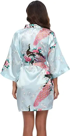 Women's Floral Rayon Kimono Robe | Sexy Lingerie Bath Gown Nightdress Oversize
